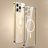 رخيصةأون جرابات آيفون-حافظة هاتف لجهاز iPhone 16 iPhone 15 Pro Max Plus iPhone 14 13 12 Pro Max Mini مع دعم Magsafe شحن لاسلكي مضاد للصدمات معدني