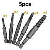 cheap Drill Bit Set-6pc Broken Wire Extractor Screw Extractor Hexagonal Handle Extractor Tool Broken Head Screw To Take Out Broken Wire