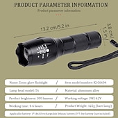 billige Campinglys-led taktisk lommelykt t6 superlys bærbar lommelykt i aluminiumslegering usb oppladbar utendørs camping taktisk blitslys