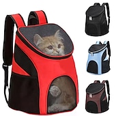 baratos Essenciais de Viagens para Cães-Mochila portátil de malha dobrável para cães, bolsa respirável, gato para cães, bolsa de ombro dupla para transporte ao ar livre de grande capacidade