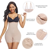 cheap Shapewear-Shapewear for Women Seamless Firm Triple Control Faja Plus Size Thigh Slimmer Tummy Control Body Shaper