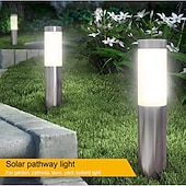 halpa Pathway Lights &amp; Lanterns-2kpl polkuvalot aurinko ulkopuutarhavalot ruostumattomasta teräksestä vedenpitävä led nurmikkovalo huvila takapihan katuvalaistus sisäpihan maiseman koristelu lamppu