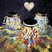 economico Luci paesaggistiche-luce solare esterna a mosaico luce di proiezione lanterna appesa luce giardino impermeabile atmosfera luce notturna giardino balcone vacanza prato paesaggio casa decorazione natalizia all&#039;aperto