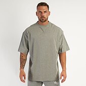 economico T-shirt e Canottiere da Corsa-Per uomo Maglia da palestra Camicia da allenamento T-shirt da corsa Manica corta Superiore Sportivo Athleisure Autunno Cotone Traspirante Morbido Effetto sauna Pallacanestro Jogging Addestramento