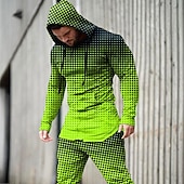 abordables Conjunto de Sudadera 3D para Hombre-Hombre Graphic Geométrico 2 piezas Conjuntos de sudaderas 3D Chándal Sudaderas Manga Larga Pantalones largos Con Capucha Ropa de calle Ropa deportiva Básico Deporte Casual Deportes Estampado