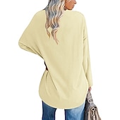 Naisten T-paita Tavallinen Perus Pitkähihainen V kaula-aukko Tavalliset topit Ystävänpäivä Kausaliteetti Viikonloppu Valkoinen Keltainen Punastuvan vaaleanpunainen Rubiini Sininen Syystalvi halpa Yksinkertainen t-paita-Naisten T-paita Tavallinen Perus Pitkähihainen V kaula-aukko Tavalliset topit Ystävänpäivä Kausaliteetti Viikonloppu Valkoinen Keltainen Punastuvan vaaleanpunainen Rubiini Sininen Syystalvi