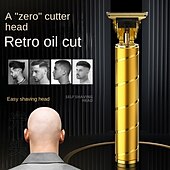 levne Holení a odstraňování chloupků-usb vintage t9 0mm elektrický zastřihovač vlasů pro muže akumulátorové zastřihovače profesionální stroj na stříhání vousů barber dobíjecí
