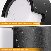 cheap Outdoor Wall Lights-Outdoor Wall Lamp Porch Lamp 12W LED Matte Black Exterior Wall Lamp 3 Colors Can be Changed Suitable for Installing Wall Courtyard Lamp Garage Aisle Backyard Garden AC85-265V