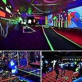 cheap Holiday Decoration-6pcs/Set UV Gaffer Fluorescent Party Tape Blacklight Reactive Glow In The Dark Tape Neon Cloth Tape Warning Stage Prop Home Decoration