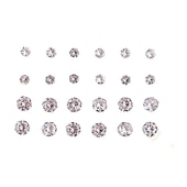 abordables Boucles d&#039;oreilles-Femme Boucles d&#039;oreille Clou Boucles d&#039;oreilles Classique Princesse mode simple Elégant Des boucles d&#039;oreilles Bijoux Argent Pour Mariage Anniversaire Vacances Promettre Festival 12 paires