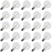 halpa LED-pallolamput-25 kpl g40 korvaavia edison hehkulamppuja 7w kirkas globe polttimo/monivärinen e12 c7 kynttelikkö himmennettävissä ulkoterasion sisustukseen