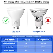 cheap LED Spot Lights-12pcs 6pcs 6W Spotlight Track LED Light Bulb 600lm GU10 20 LED Beads SMD 2835 60W Halogen Equivalent Warm Cold White 110-240V