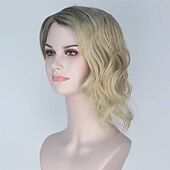 economico Parrucche dei personaggi dei film-il film Spider-Man nel ragnoverso di Gwen Stacy parrucche cosplay per donne parrucca sintetica corta marrone ombre bionda metà riccia metà lisci per ragazze usa parrucche di Halloween