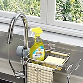 cheap Kitchen Storage-Kitchen Storage Rack Faucet Rack Black Gold Household Sink Dishwashing Sponge Rag Drain Water Hanging Basket Sink