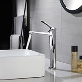 economico Rubinetti per lavandino bagno-rubinetto del lavandino del bagno, rubinetti da bagno monoforo monocomando in ottone stereoscopico con interruttore caldo e freddo