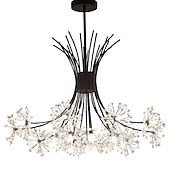 voordelige Kroonluchters-13/19 gehoord moderne vuurwerk kroonluchter g4 lamp cap crystal paardebloem art kroonluchter plafondlamp in woonkamer slaapkamer en eetkamer