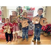 economico I regali-salvadanaio in legno fai da te per ragazzi e ragazze lettere salvadanaio in legno salvadanaio, salvadanaio in legno regalo per compleanno bambini, regalo di Natale