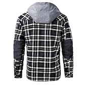 billige Jakker og frakker til herrer-Herre Hettegenser Polstret turjakke Fleecejakke Ytterklær Vindjakker Parkas Utendørs Hold Varm Vindtett Fleecefor Pustende Vinter Amy Green Kakifarget Rød Ski &amp; Snowboard Fisking Klatring / Lettvekt