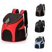 baratos Essenciais de Viagens para Cães-Mochila portátil de malha dobrável para cães, bolsa respirável, gato para cães, bolsa de ombro dupla para transporte ao ar livre de grande capacidade