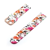 cheap Samsung Watch Bands-Watch Band for Samsung Watch 7/6/5/4 40/44mm, Galaxy Watch 5 Pro 45mm, Galaxy Watch 6/4 Classic 42/46/43/47mm, Watch 3, Active 2, Gear S3 S2 Silicone Replacement  Strap 20mm 22mm Adjustable Floral