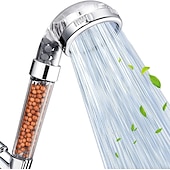 economico Doccetta-soffione doccia in acciaio inossidabile con soffione palmare, filtrazione del filtro risparmio idrico ad alta pressione soffione doccia a getto con funzione a 3 modalità per pelle secca e capelli