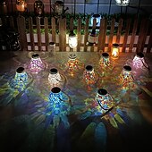 economico Luci paesaggistiche-luce solare esterna a mosaico luce di proiezione lanterna appesa luce giardino impermeabile atmosfera luce notturna giardino balcone vacanza prato paesaggio casa decorazione natalizia all&#039;aperto