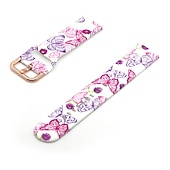 cheap Samsung Watch Bands-Watch Band for Samsung Watch 7/6/5/4 40/44mm, Galaxy Watch 5 Pro 45mm, Galaxy Watch 6/4 Classic 42/46/43/47mm, Watch 3, Active 2, Gear S3 S2 Silicone Replacement  Strap 20mm 22mm Adjustable Floral
