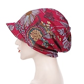 levne Klobouky-dámský potisk čepice čepice dámské podzimní zima bavlněné baseballové čepice culík vintage teplý turban čepice kšiltovky čepice