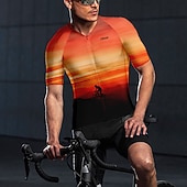 Férfi Biciklis ruházat Gradiens Mintás 3D Rövid ujjú Kerékpár Dzsörzé Felsők 3 hátsó zsebbel Hegyi biciklizés Országúti biciklizés Kerékpár Gyors szárítás Ultraibolya biztos Fényvisszaverő csíkok olcso Férfi mezek-Férfi Biciklis ruházat Gradiens Mintás 3D Rövid ujjú Kerékpár Dzsörzé Felsők 3 hátsó zsebbel Hegyi biciklizés Országúti biciklizés Kerékpár Gyors szárítás Ultraibolya biztos Fényvisszaverő csíkok