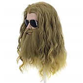 cheap Movie Character Wigs-Long Blonde Wig Endgame Wig Men  Cosplay Hair Wigs Halloween Wigs