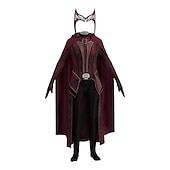 voordelige Kostuums voor dames-Scarlet Witch Wanda Django Maximoff Outfits Gemaskerd Bal Cosplay Kostuum feest Film cosplay for Dames Volwassenen Maskerade Vrijgezellenfeest