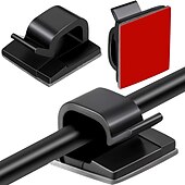 economico Accessori Illuminazione-clip per cavi trasparenti 50/100 pezzi con clip per cavi adesive stcikers mini clip per cavi per esterni con robusti ganci autoadesivi clip per luce fermacavi per la decorazione gestione del cavo