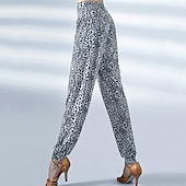 abordables Tenues de danse latine-Danse latine Danse de la salsa latine Pantalon Plissé Femme Utilisation Usage quotidien Taille haute Coton cristal Soie Glacée