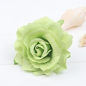 abordables Accessoires de coiffure-flocage tissu rose pinces à cheveux tissu cheveux accessoires riche rose pinces à cheveux mariage mode fleur pinces à cheveux bord clips