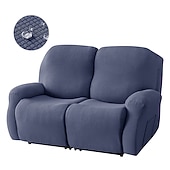 voordelige Fauteuilhoes-waterdichte relaxfauteuilhoezen bordeauxrode tweezitsbank relaxfauteuilhoes stretch 2-zitsbankhoes wasbare stoelhoesbeschermer voor honden huisdier (2 rugleuninghoezen, 2 zittinghoezen, 2