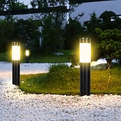 halpa Pathway Lights &amp; Lanterns-2kpl polkuvalot aurinko ulkopuutarhavalot ruostumattomasta teräksestä vedenpitävä led nurmikkovalo huvila takapihan katuvalaistus sisäpihan maiseman koristelu lamppu