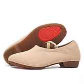 preiswerte Jazztanzschuhe-Damen Jazztanzschuhe Tanzschuhe Leistung Praxis Outdoor Absätze Starke Ferse Schwarz Kamel