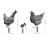 お買い得  装飾的な庭の賭け-アクリル3Dシミュレーションコック中庭グラウンドプラグヤードアートガーデン屋外装飾