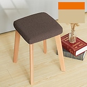 cheap Dining Chair Cover-Stretch Square Bar Stool Chair Covers Seat Slipcover for Dining Hotel Bar Elastic Grey Green Plain Solid Soft Durable Washable