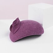 levne Party klobouky-Vlasové ozdoby Vlna Svatební Dostih Dámský den Melbourne Cup koktejl Elegantní S Čistá Barva Přílba Pokrývky Hlavy