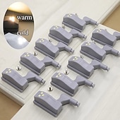 cheap Cabinet Light-10PCS LED Cabinet Light LED Inner Hinge Lamp Closet Light Battery Wireless Lamp Universal Wardrobe Cupboard Sensor Lighting