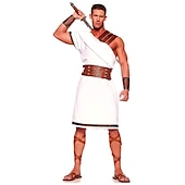 cheap Couples&#039; &amp; Group Costumes-Greek Gods Retro Vintage Ancient Greek Ancient Rome Greece Dress Cosplay Costume Waist Belt Men&#039;s Women&#039;s Costume Vintage Cosplay Party Dress Halloween / Wristlet / Wristlet