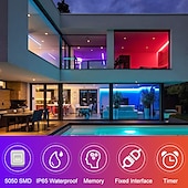 levne Ovládání přes WiFi-5m 16,4ft chytrá televize LED podsvícení proužek světlo usb rgb aplikace bluetooth ovládání synchronizace hudby změna barvy smd 5050 pro PC monitor herna 5v