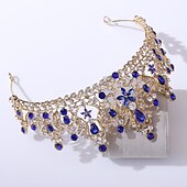 billige Tiaraer og Krone-Krone Tiara Hodebånd Rhinestone Legering Bryllup Fest  Kveld Retro Sjømat Med Krystall  Rhinestone Delt Felles Hodeplagg Hodeplagg kjoler å imponere