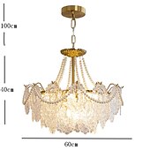 economico Lampadari-Lampadario da 60 cm dal design unico in metallo elettrolitico moderno 220-240v