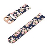cheap Samsung Watch Bands-Watch Band for Samsung Watch 7/6/5/4 40/44mm, Galaxy Watch 5 Pro 45mm, Galaxy Watch 6/4 Classic 42/46/43/47mm, Watch 3, Active 2, Gear S3 S2 Silicone Replacement  Strap 20mm 22mm Adjustable Floral