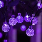 cheap Solar String Lights-Solar String Lights LED Outdoor Lights 6.5m 30 LEDs Set Mounting Bracket Warm White Wedding Party Holiday Patio Garden 3V