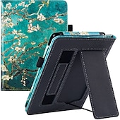 cheap Kindle Cases/Covers-Kindle Paperwhite Signature Edition Case (6.8 inch11th Generation 2021 Released Only) with Stand/Hand Strap and Auto Sleep/Wake PU Leather