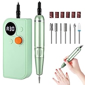 abordables Protections personnelles-30000 tr/min perceuse à ongles rechargeable pour manucure pédicure coupe de ruban portable perceuse à ongles outil de salon