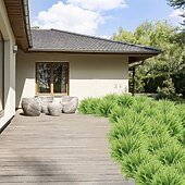 economico Piante e Fiori Artificiali-Felci artificiali per la casa all&#039;aperto 5 pezzi piante artificiali da esterno felce finta felce finta Boston verde pianta in plastica resistente ai raggi UV decorazione di nozze